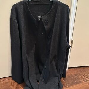 Eileen Fisher 100% wool jacket.  Dark gray / black